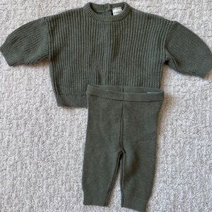 H&M newborn 100% cotton Sweater and Pants Set